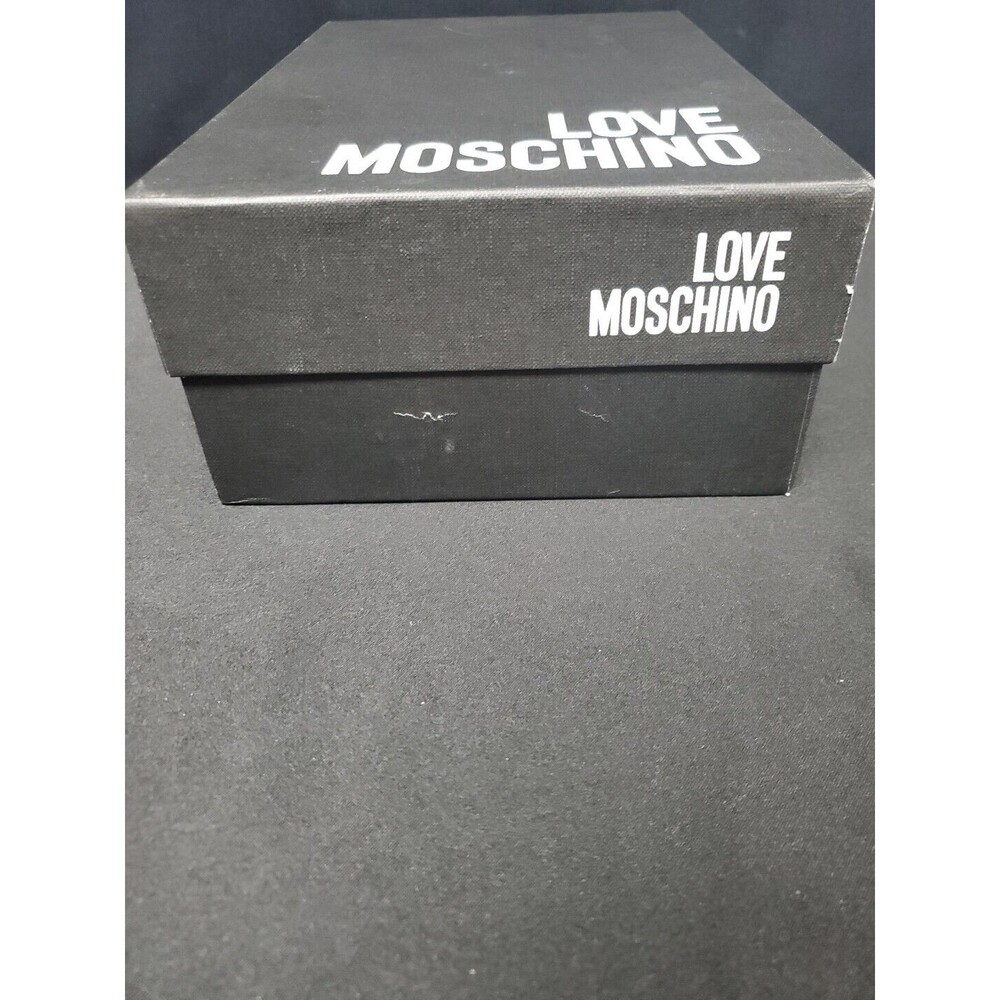 Love Moschino Taglia Leopard Faux Fur Patent Leather Heels Shoes Size 40/ 9.5 - Picture 3 of 8